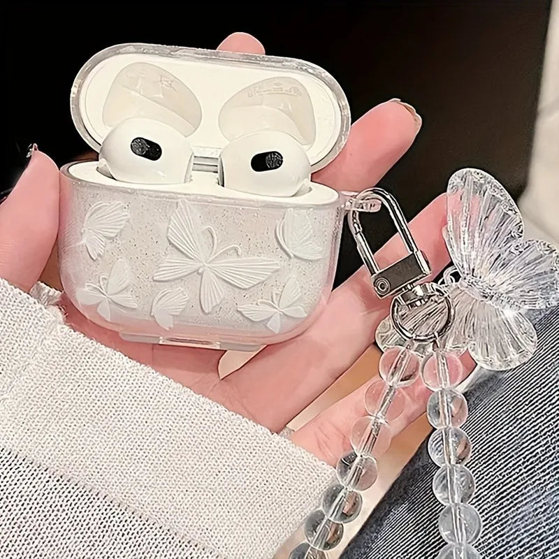 Crystal Butterfly Bracelet Protective Case For Airpods