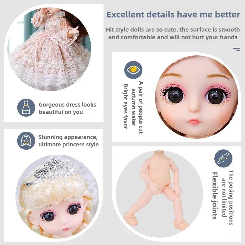 attractive eyes bjd dolls, 30cm anime dolls, multiple movable bjd doll, exquisite anime bjd, collectible 30cm dolls, anime style bjd doll, realistic eyes bjd doll, movable joint anime doll, 30cm fashion bjd doll, exquisite collectible anime doll