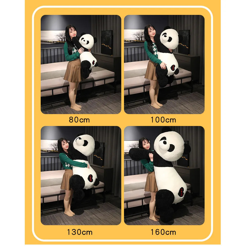 cute panda plush pillow, panda plush pillow 100cm, large panda stuffed pillow, kawaii panda plush toy, giant panda plush cushion, soft panda plush pillow, panda cuddly toy 100cm, cute panda plush cushion, big panda plush pillow, panda hugging pillow