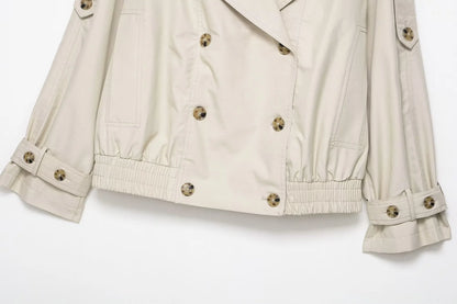 Double-Breasted Chic Women Trench Coat