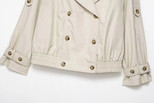 Double-Breasted Chic Women Trench Coat