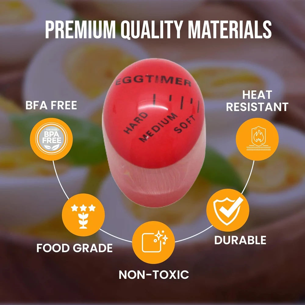 color changing egg timer, heat sensitive egg timer, egg boiling indicator, soft medium hard egg timer, kitchen egg timer tool, color change cooking timer, heat activated egg timer, easy egg boiling gadget, egg doneness indicator, cooking egg timer