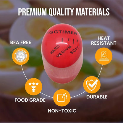 color changing egg timer, heat sensitive egg timer, egg boiling indicator, soft medium hard egg timer, kitchen egg timer tool, color change cooking timer, heat activated egg timer, easy egg boiling gadget, egg doneness indicator, cooking egg timer
