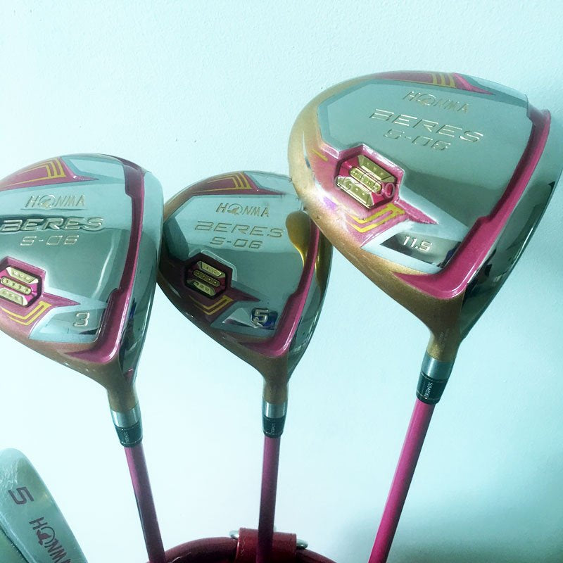 Damen-Golfschläger, 4 Sterne, HONMA Beres S-06, komplettes Set