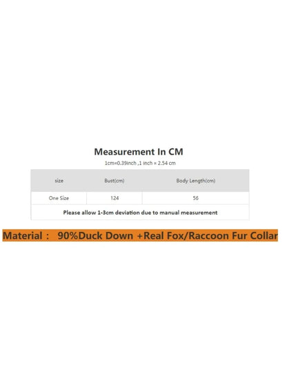 Women's Duck Down Real Fox Fur Hooded Jacket.