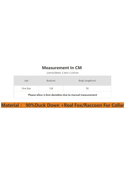 Women's Duck Down Real Fox Fur Hooded Jacket.