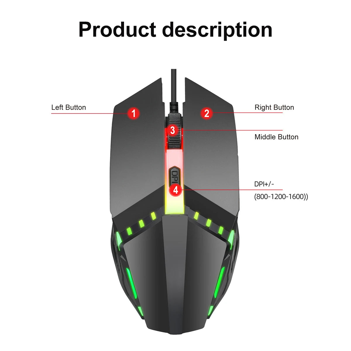 led luminous backlit usb wired gaming mouse, multifunction gaming mouse, wired gaming mouse with led lights, usb backlit gaming mouse, ergonomic gaming mouse wired, high precision gaming mouse, led usb wired mouse for pc, backlit multifunction gaming mouse, durable wired gaming mouse, optical wired gaming mouse