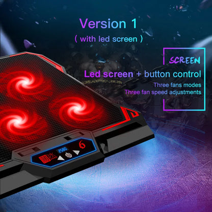 Refroidisseur pour ordinateur portable de jeu 17 pouces avec LED - 6 ventilateurs 