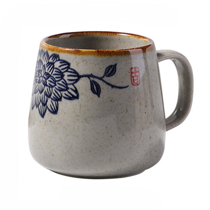 Japanische Kaffeetasse aus Keramik im Retro-Stil