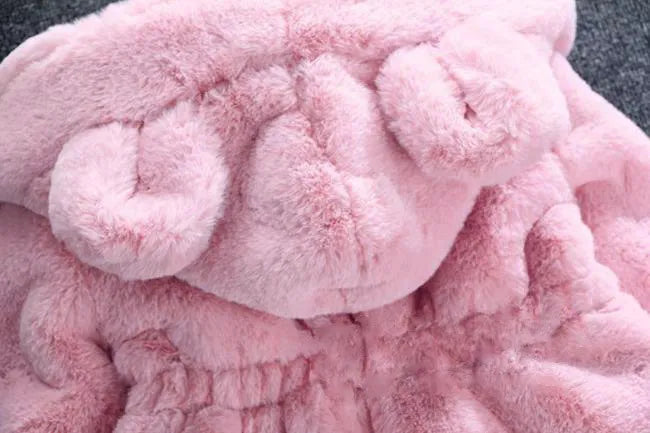 Faux Fur Baby Girl's Coat 1-7Y