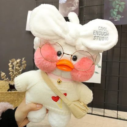 Adorable peluche de canard café LaLafanfan de 30 cm