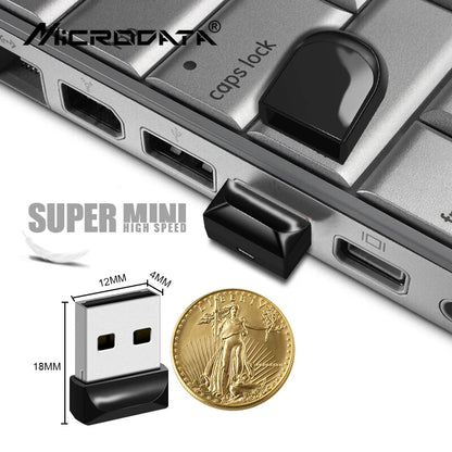 Super Slim Mini USB Flash Drive - 4GB to 128GB