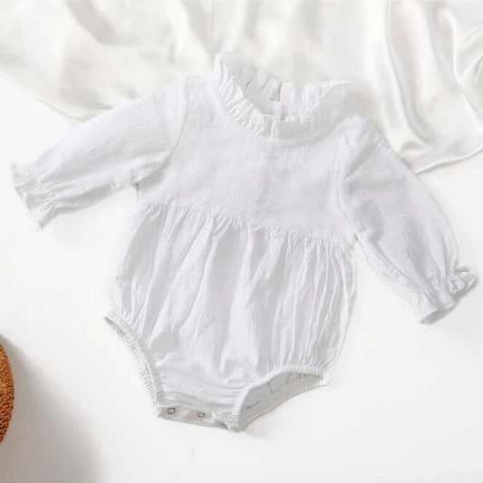 Langarm-Strampler aus Baumwolle für Baby-Mädchen