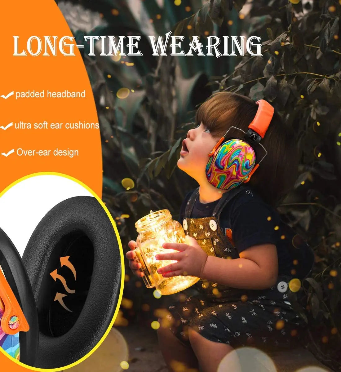 Adjustable Kid Ear Protection - Noise Reduction Earmuffs for Safety