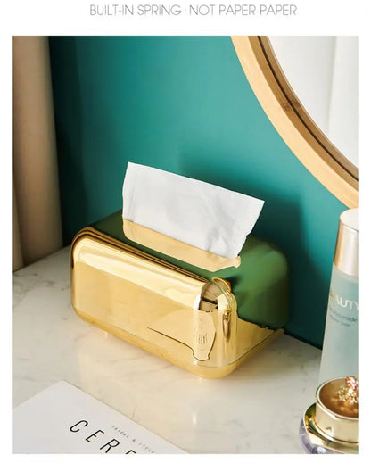 Golden Kitchen Tissue Box Holder