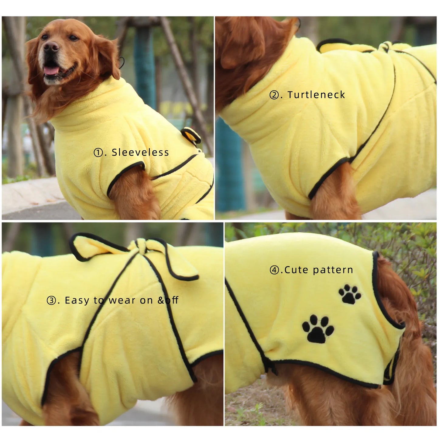 Super Absorbent Dog Bathrobe Towel for Dogs