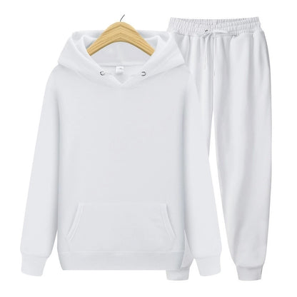 Solid Color Men's Hoodie & Pants Set