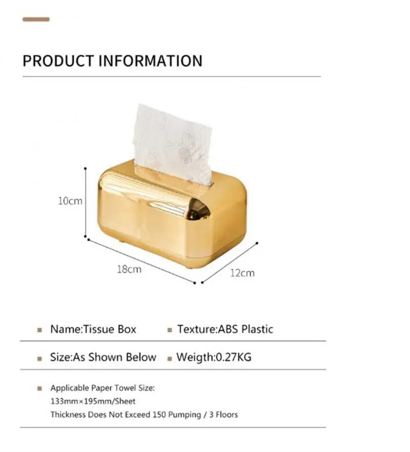 Golden Kitchen Tissue Box Holder