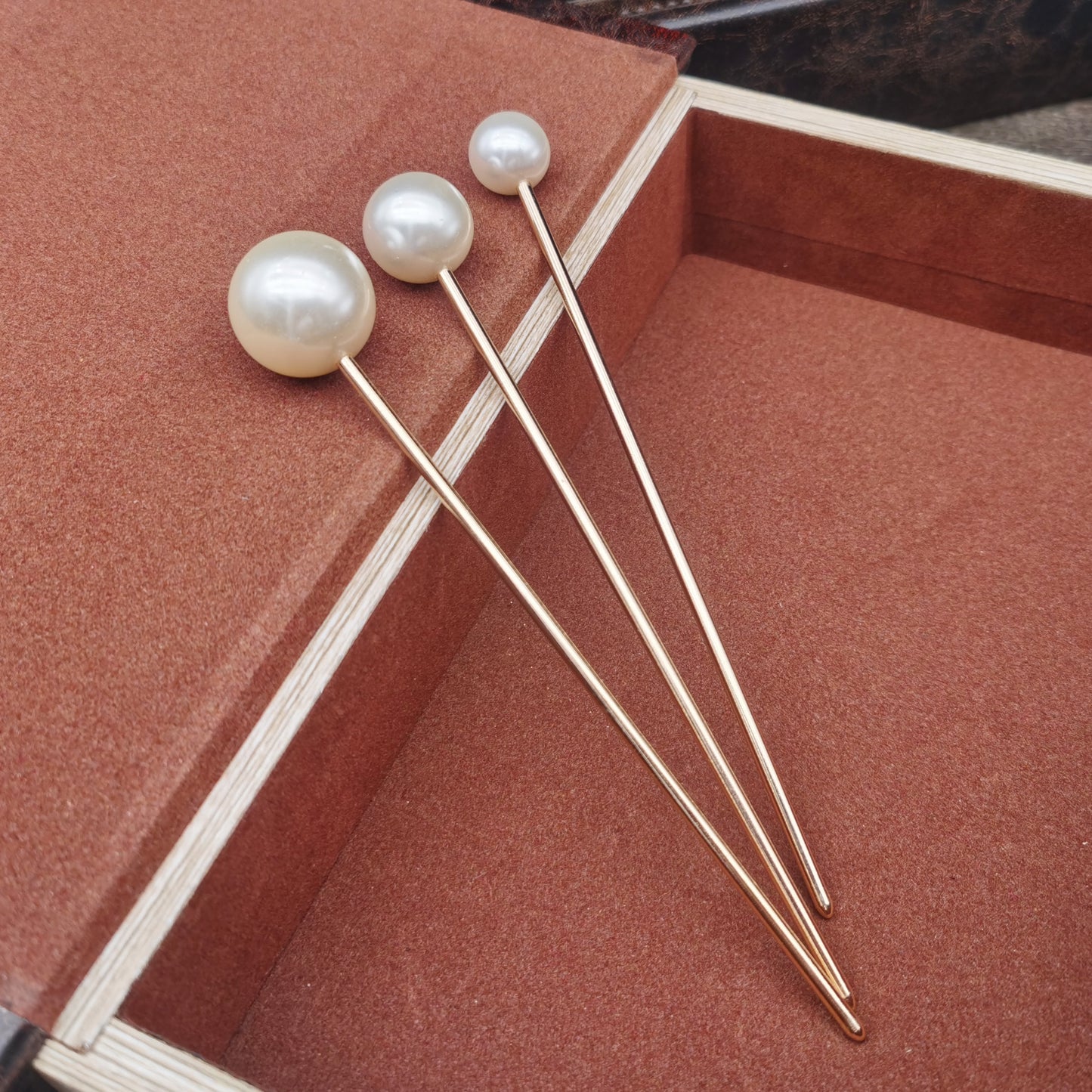 Pearl Hairpins & Barrette Set