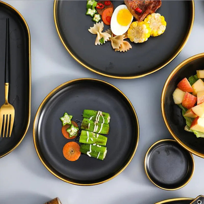 Stone Lain Florian 16-Piece Gold Dinnerware Set
