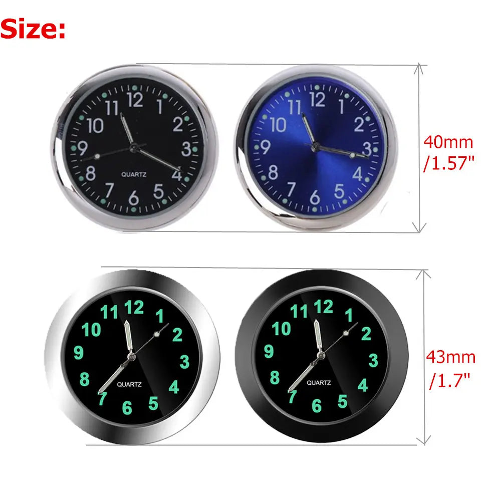 Mini horloge de voiture lumineuse à coller, montre numérique pour décoration de voiture