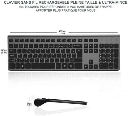Wiederaufladbare kabellose Tastatur