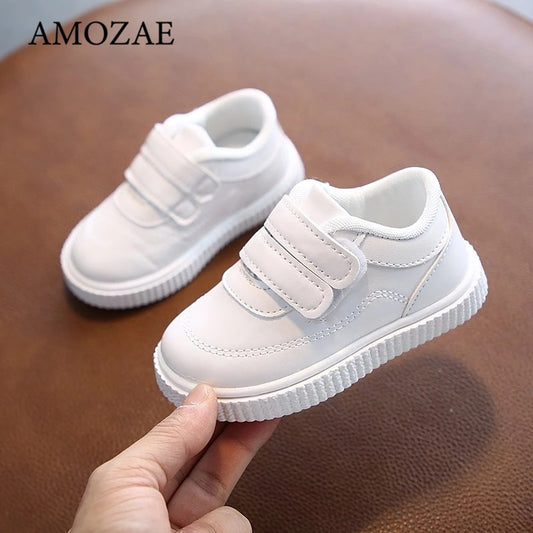 Kids' White Leather Sneakers - Stylish & Comfortable