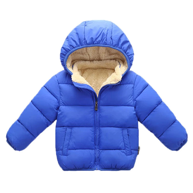 Manteaux d'hiver chauds pour enfants - Vestes de ski à capuche en peluche