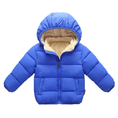 Manteaux d'hiver chauds pour enfants - Vestes de ski à capuche en peluche