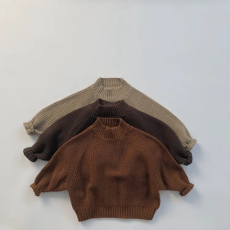 Children Knitted Half Turtleneck Sweater