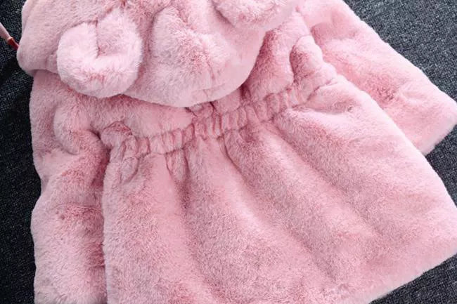 Faux Fur Baby Girl's Coat 1-7Y