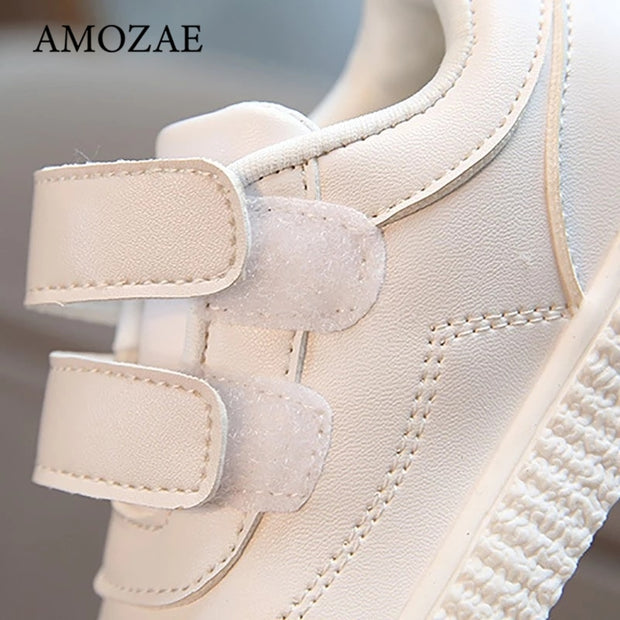 Kids' White Leather Sneakers - Stylish & Comfortable