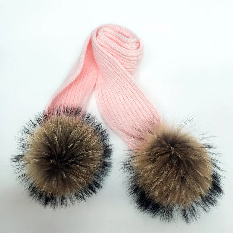 Winter Fur Pom Scarf