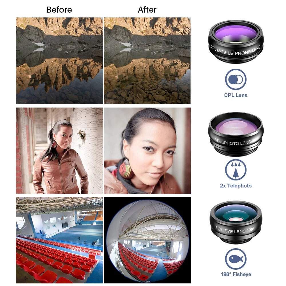 10-in-1 Phone Camera Lens Kit - Flow Lens for Smartphones