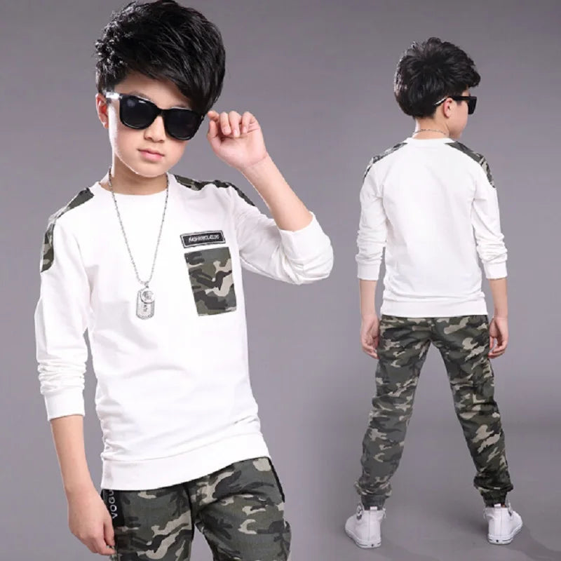 Boys Camouflage Spring Sports Suit