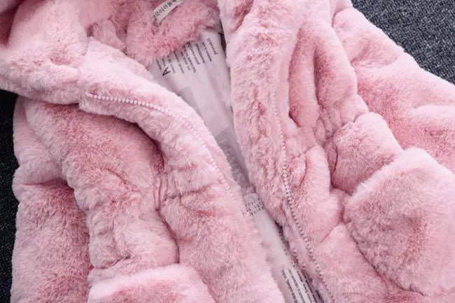 Faux Fur Baby Girl's Coat 1-7Y