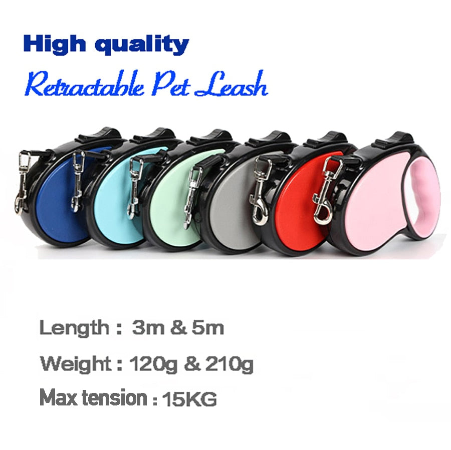 Auto Retract Dog Leash - Small-Med Dogs