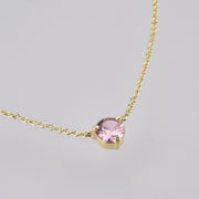 Gold Lavender Rhodolite Zircon Necklace