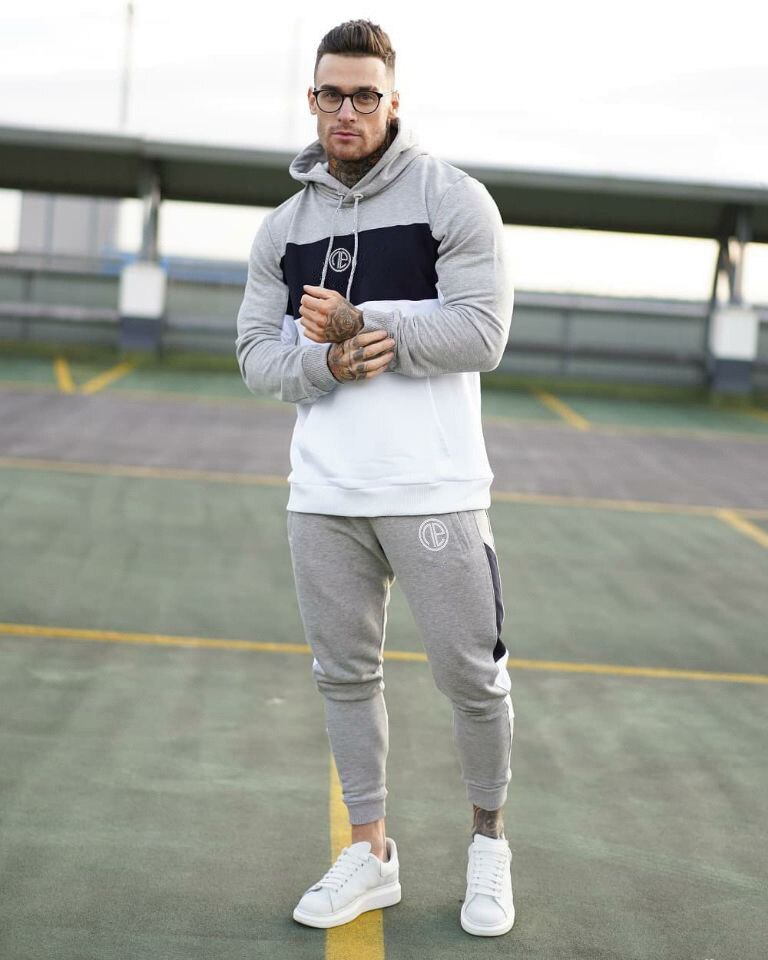 Baumwoll-Hoodie-Set für Herren