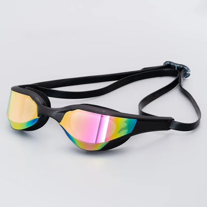 Wasserdichte und beschlagfreie Racing-Schwimmbrille – Cool versilbert für Männer und Frauen