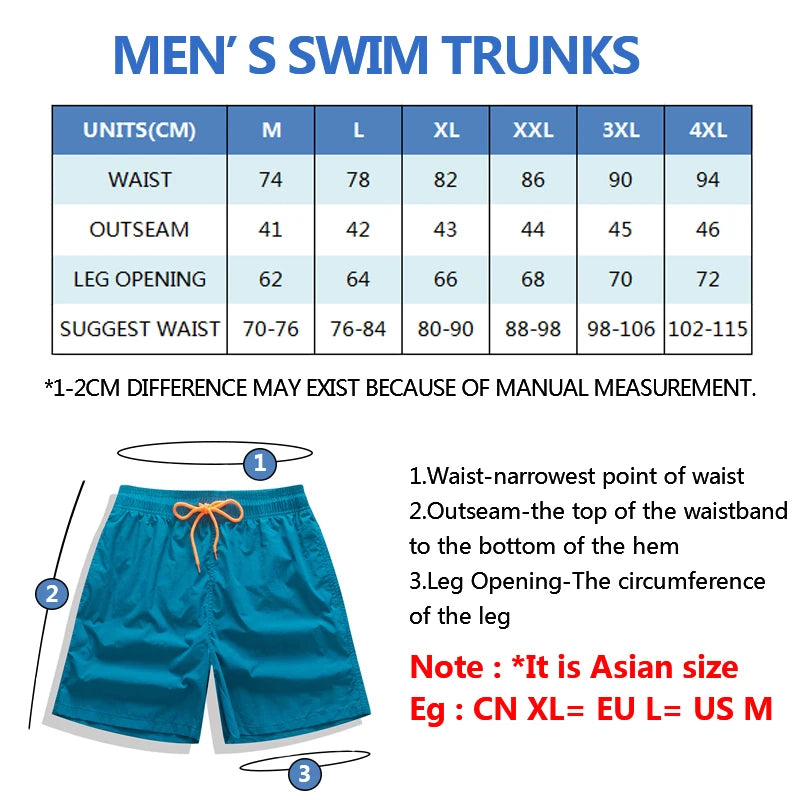 Men's Breathable Swim Shorts