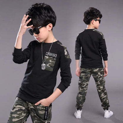 Boys Camouflage Spring Sports Suit