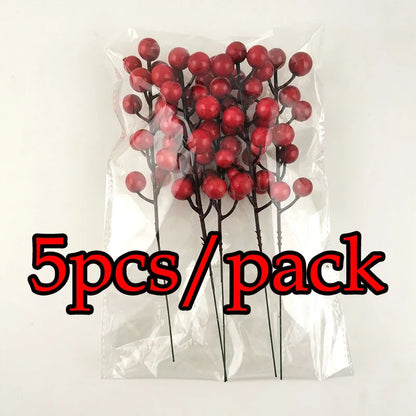 3-Color Artificial Berry Branches for Floral Wreaths