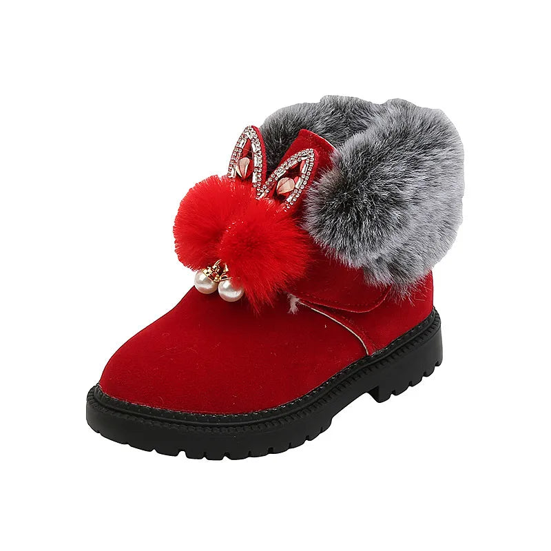 Winter-Mädchen-Prinzessin-Schneestiefel