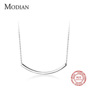 Silver Simple Geometric Female Necklaces