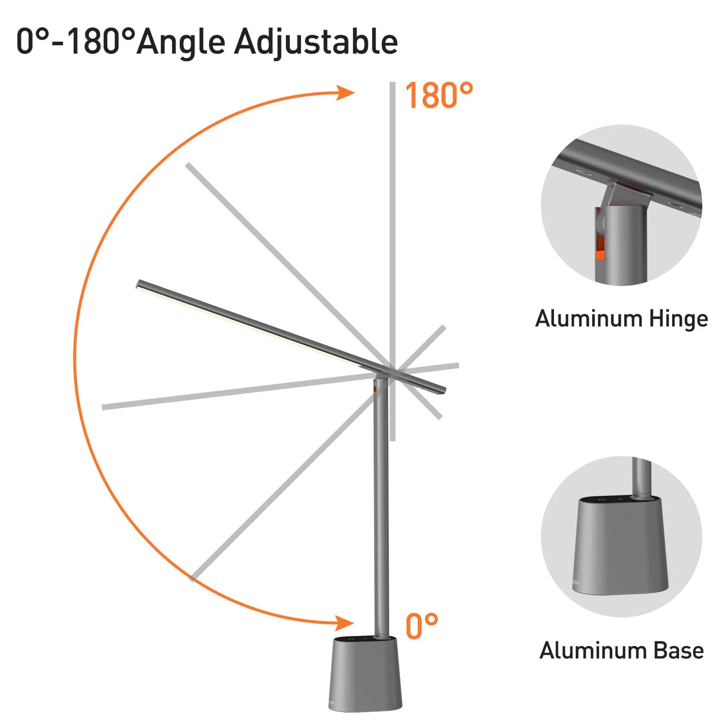 Lampe de bureau LED à intensité variable - Protection des yeux - Lampe de bureau pliable avec luminosité adaptative intelligente