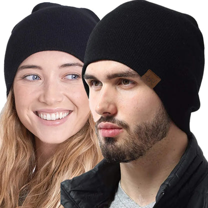 Unisex Knitted Winter Beanie – Warm Fur-Lined Outdoor Cap