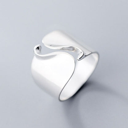 Chic Silver Plated Hug Ring for Women