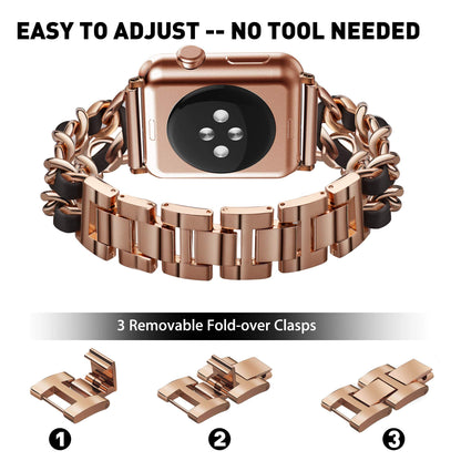 Metal Cuban Link Band for Apple Watch