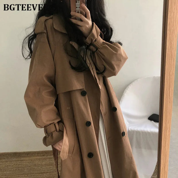 Double-breasted Chic Women Trench Coat